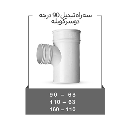 سه راه تبدیل 90 درجه دوسر کوبله